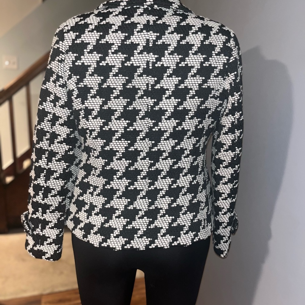 Talbots Houndstooth Wool Jacket - 8 - image 8